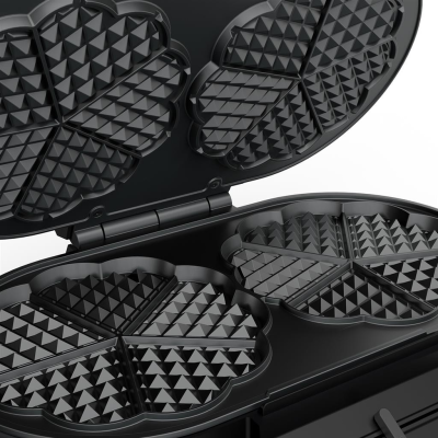 Princess Waffle Maker | 132384 | 1200 W | Number of pastry 10 | Heart shaped | Black