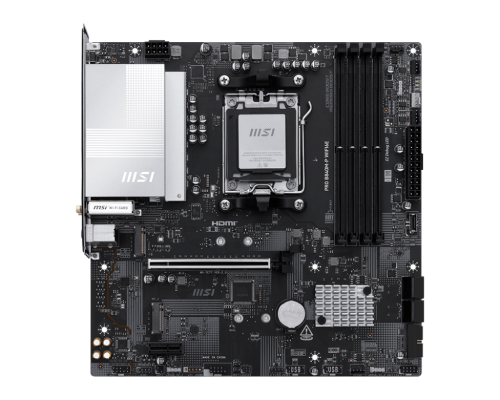 MSI PRO B840M-P WIFI6E | Processor family AMD | Processor socket AM5 | DDR5 | Supported hard disk drive interfaces SATA, M.2 | Number of SATA connectors 4