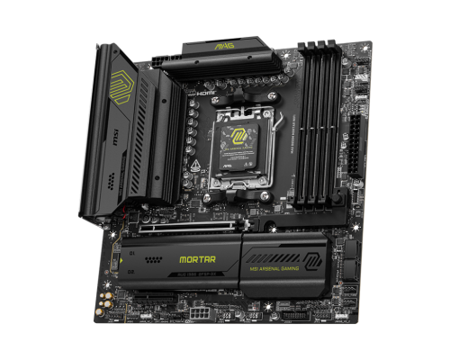 MSI MAG B850M MORTAR WIFI | Processor family AMD | Processor socket AM5 | DDR5 | Supported hard disk drive interfaces SATA, M.2 | Number of SATA connectors 4