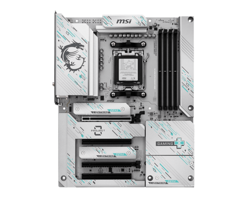 MSI B850 GAMING PLUS WIFI PZ | Processor family AMD B850 | Processor socket AM5 | DDR5 | Supported hard disk drive interfaces SATA, M.2 | Number of SATA connectors 4