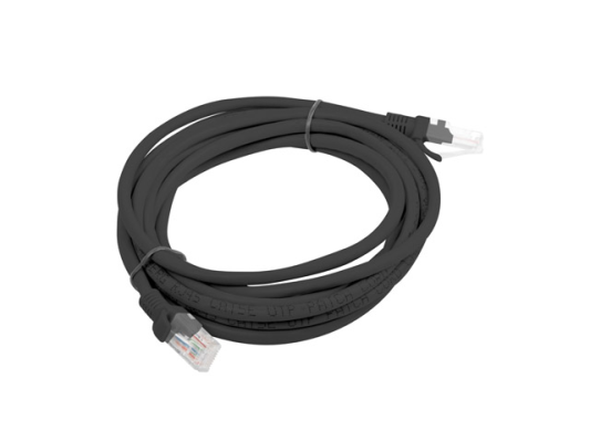 Lanberg | Patchcord CAT.6 UTP Fluke Passed | PCU6-10CC-0300-BK | 3 m | Black
