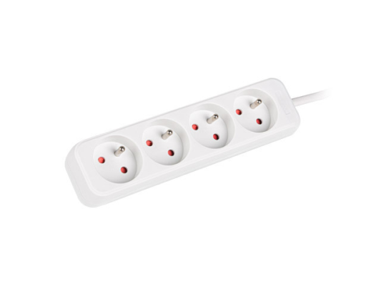 Lanberg Cable Power Strip 4X French Outlets Quality-Grade Copper, 1.5 m | PS0-04E-0150-W