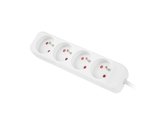 Lanberg Cable Power Strip 4X French Outlets Quality-Grade Copper, 1.5 m | PS0-04E-0150-W