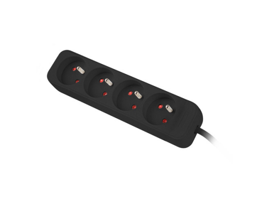 Lanberg Cable Power Strip, 4X French Outlets Quality-Grade Copper, 1.5 m | PS0-04E-0150-BK