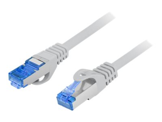 Lanberg | Patch cable - CAT 6a | RJ-45 - male | RJ-45 - male | 3 m | Grey | RAL 7035 | Blue