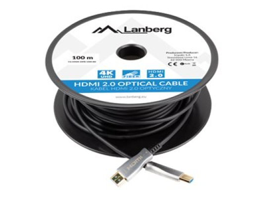 Lanberg CA-HDMI-20FB-1000-BK | HDMI to HDMI | 100 m