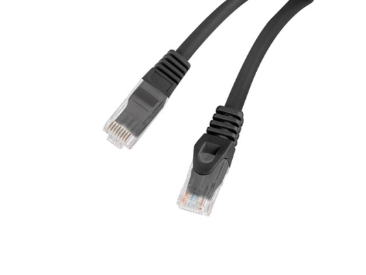 Lanberg | Patchcord Cat.6 UTP LSZH CU | PCU6-10CU-0100-BK | 1 m | Black