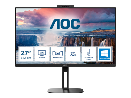 AOC | Q27V5CW / BK | 27 " | IPS | QHD | 16:9 | 75 Hz | 4 ms | 2560 x 1440 pixels | 300 cd / m² | HDMI ports quantity 1 | Black