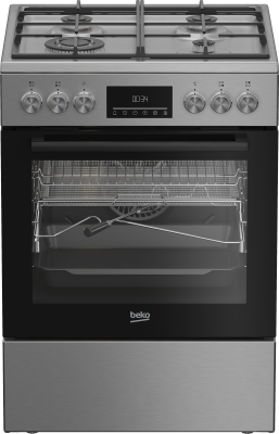 BEKO Cooker | FBMA61330GXDT | Hob type Gas | Oven type Electric | Stainless Steel | Width 60 cm | Grilling | LED | Depth 60 cm | 72 L
