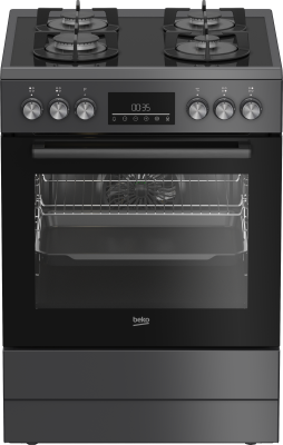 BEKO Cooker | FBM62330GADSN | Hob type Gas | Oven type Electric | Grey | Width 60 cm | Grilling | LED | Depth 60 cm | 72 L
