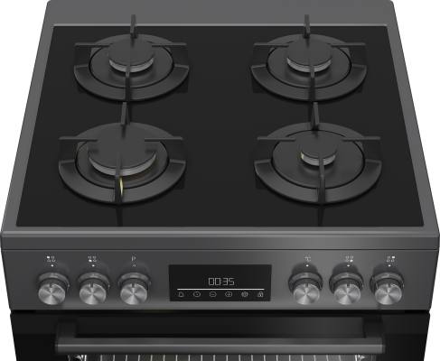 BEKO Cooker | FBM62330GADSN | Hob type Gas | Oven type Electric | Grey | Width 60 cm | Grilling | LED | Depth 60 cm | 72 L