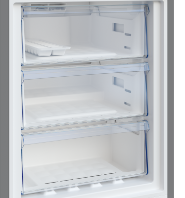 BEKO Refrigerator | B3RCNA344HG | Energy efficiency class E | Free standing | Combi | Height 179.6 cm | No Frost system | Fridge net capacity 209 L | Freezer net capacity 92 L | Display | 37 dB | Grey