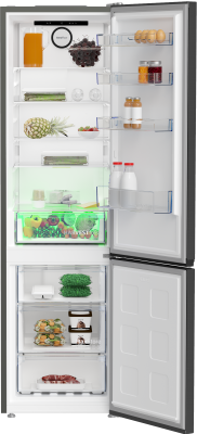 BEKO Refrigerator | B5RCNA405HXBR1 | Energy efficiency class D | Free standing | Combi | Height 203.5 cm | No Frost system | Fridge net capacity 249 L | Freezer net capacity 106 L | Display | 36 dB | Black