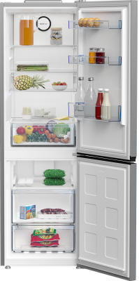BEKO Refrigerator | B1RCNA364XB | Energy efficiency class E | Free standing | Combi | Height 186.5 cm | No Frost system | Fridge net capacity 210 L | Freezer net capacity 106 L | 37 dB | Grey
