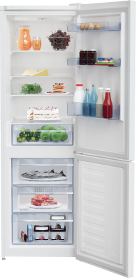 BEKO Refrigerator | RCSA366K40WN | Energy efficiency class E | Free standing | Combi | Height 185.2 cm | Fridge net capacity 223 L | Freezer net capacity 120 L | 38 dB | White