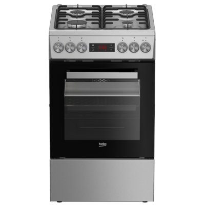 BEKO Cooker | FSM52321DXDT | Hob type Gas | Oven type Electric | Stainless Steel | Width 50 cm | Grilling | Depth 60 cm | 60 L