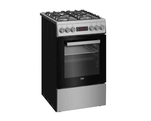 BEKO Cooker | FSM52321DXDT | Hob type Gas | Oven type Electric | Stainless Steel | Width 50 cm | Grilling | Depth 60 cm | 60 L