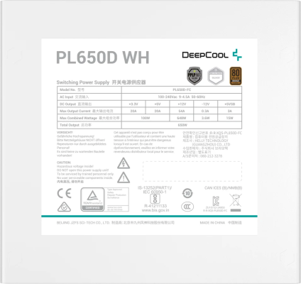 Deepcool PSU | PL650D-FC | 650 W