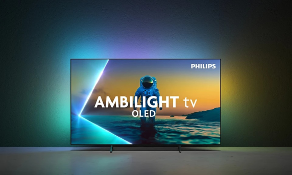 Philips OLED 4K Ambilight TV | 77OLED820 / 12 | 77 | Smart TV | Google TV | UHD | Grey