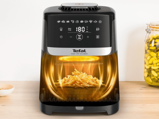 TEFAL Air Fryer | Easy Fry Silence EY551HE0 | Power 1650 W | Capacity 5 L | Gray
