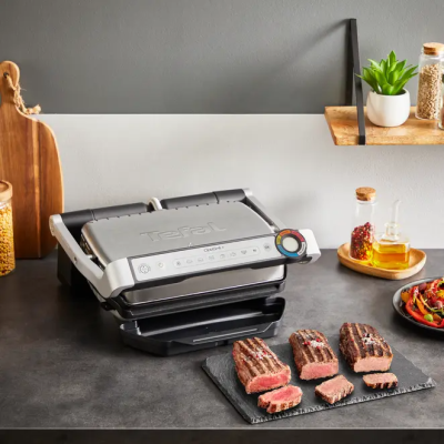 TEFAL Electric Grill | GC718D10 OptiGrill | Electric Grill | 2000 W | Stainless Steel / Black