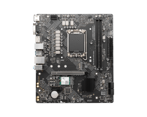 MSI PRO H610M-G WIFI DDR4 | Processor family Intel | Processor socket LGA1700 | DDR4 | Supported hard disk drive interfaces SATA, M.2 | Number of SATA connectors 4