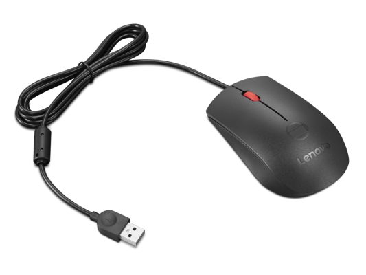 Lenovo Fingerprint Biometric USB Mouse Gen3 | Wired | USB-A | Black / Red
