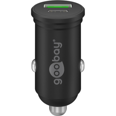 Goobay Dual-USB Car Fast Charger USB-C PD (Power Delivery), 45 W | 61739