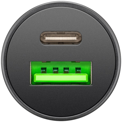 Goobay Dual-USB Car Fast Charger USB-C PD (Power Delivery), 45 W | 61739