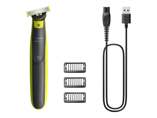 Philips Shaver | QP2724 / 23 OneBlade | Operating time (max) 45 min | Wet & Dry | NiMH | Black / Lime