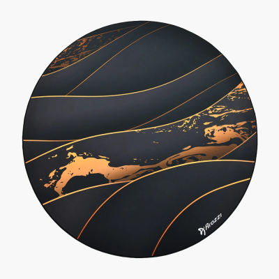 Arozzi Zona Round Floor Pad | Black / Gold