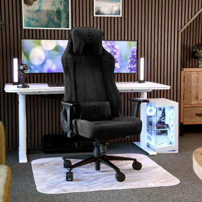 Arozzi Soft Fabric / Metal / Aluminium | Gaming Chair | Vernazza Soft Fabric | Pure Black