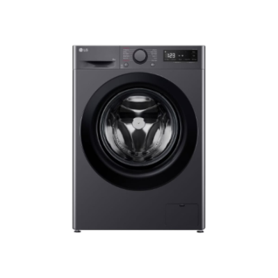 LG Washing machine | F2WR508SBM | Energy efficiency class A | Front loading | Washing capacity 8 kg | 1200 RPM | Depth 48 cm | Width 60 cm | Display | LED | Steam function | Direct drive | Black