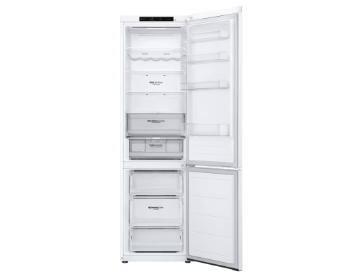 LG Refrigerator | GBV3200DSW | Energy efficiency class D | Free standing | Combi | Height 203 cm | No Frost system | Fridge net capacity 277 L | Freezer net capacity 110 L | Display | 35 dB | White