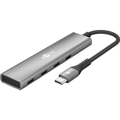 Goobay Slim 4-Port USB Hub, USB-C to USB-C, 5 Gbit / s
