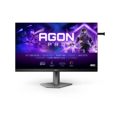 AOC | AG276FK | 27 " | IPS | FHD | 16:9 | 520 Hz | 0.3 ms | 1920 x 1080 pixels | 400 cd / m² | HDMI ports quantity 2