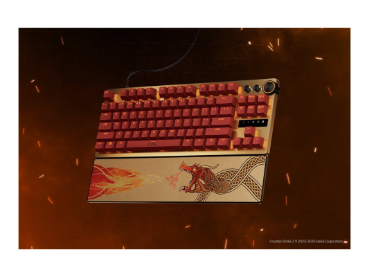 Razer Huntsman V3 Pro Tenkeyless | Gaming Keyboard | Wired | US | Counter-Strike 2 Edition | USB Type-C | Razer Analog Optical Switch Gen-2