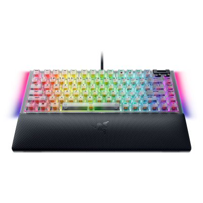 Razer Hot-swappable Mechanical Gaming Keyboard | BlackWidow V4 75% | Gaming Keyboard | Wired | US | Phantom White Edition | USB Type-C | Razer Mechanical Switches (Tactile)