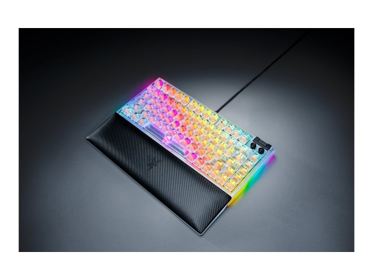 Razer Hot-swappable Mechanical Gaming Keyboard | BlackWidow V4 75% | Gaming Keyboard | Wired | US | Phantom White Edition | USB Type-C | Razer Mechanical Switches (Tactile)