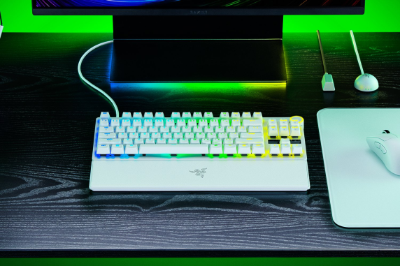 Razer Huntsman V3 Pro Tenkeyless 8KHz | Gaming keyboard | Wired | US | White | Razer Analog Optical Switch Gen-2