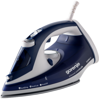 Gorenje | SIH2200BLC | Steam Iron | 2200 W | Water tank capacity 280 ml | Continuous steam 30 g / min | Steam boost performance 90 g / min | Blue / White