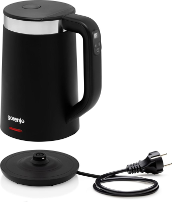 Gorenje Kettle | K17TRDW | Electric | 2200 W | 1.7 L | Plastic / Metal | 360° rotational base | Black