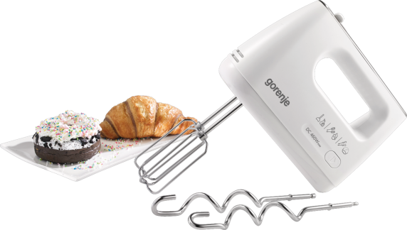 Gorenje | Hand Mixer | M460CDC | Hand Mixer | 460 W | Number of speeds 5 | Turbo mode | White