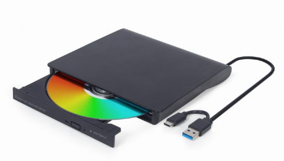 Gembird External USB DVD Drive | DVD-USB-031 | Interface USB Type-C (m), USB 3.1 Gen. 1 | DVD±R / RW / CD±R / RW | CD read speed 24 x | CD write speed 24 x | Black