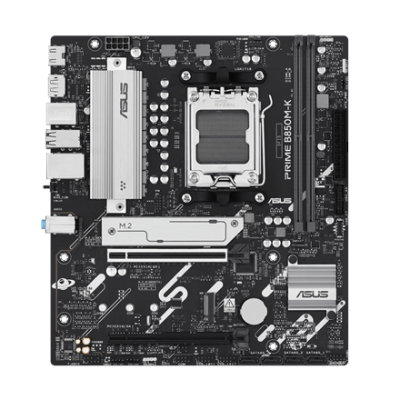 Asus PRIME B850M-K | Processor family AMD | Processor socket AM5 | DDR5 | Supported hard disk drive interfaces SATA, M.2 | Number of SATA connectors 4