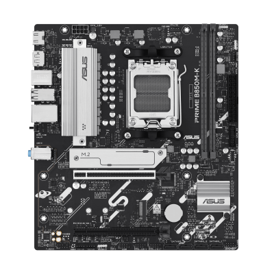 Asus PRIME B850M-K | Processor family AMD | Processor socket AM5 | DDR5 | Supported hard disk drive interfaces SATA, M.2 | Number of SATA connectors 4