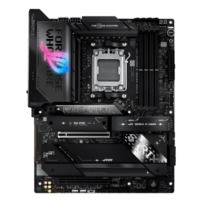 Asus ROG STRIX X870E-E GAMING WIFI | Processor family AMD | Processor socket AM5 | DDR5 | Supported hard disk drive interfaces SATA, M.2 | Number of SATA connectors 4