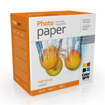 ColorWay Photo Paper, 500 sheets | 200 g / m² | 10x15 | High Glossy