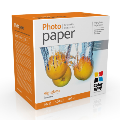 ColorWay Photo Paper, 500 sheets | 200 g / m² | 10x15 | High Glossy