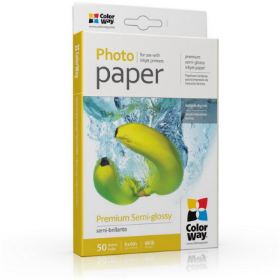 ColorWay Photo Paper, 50 sheets | 255 g / m² | 10x15 | Premium Semi-Glossy